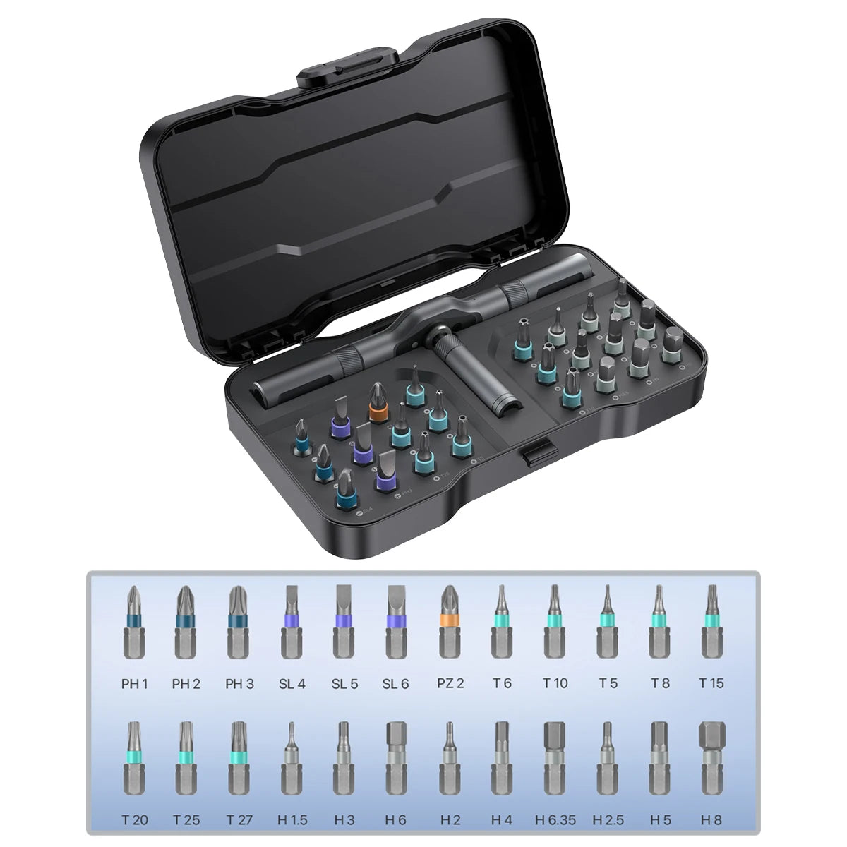 Pocket-Sized Powerhouse – 24 Tools in 1 Magnetic Screwdriver!