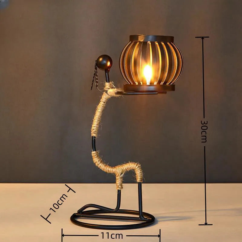 Nordic Metal Candlestick Abstract Character Sculpture Candle Holder Decors Handmade MERRYHOME Merryhome Official Store