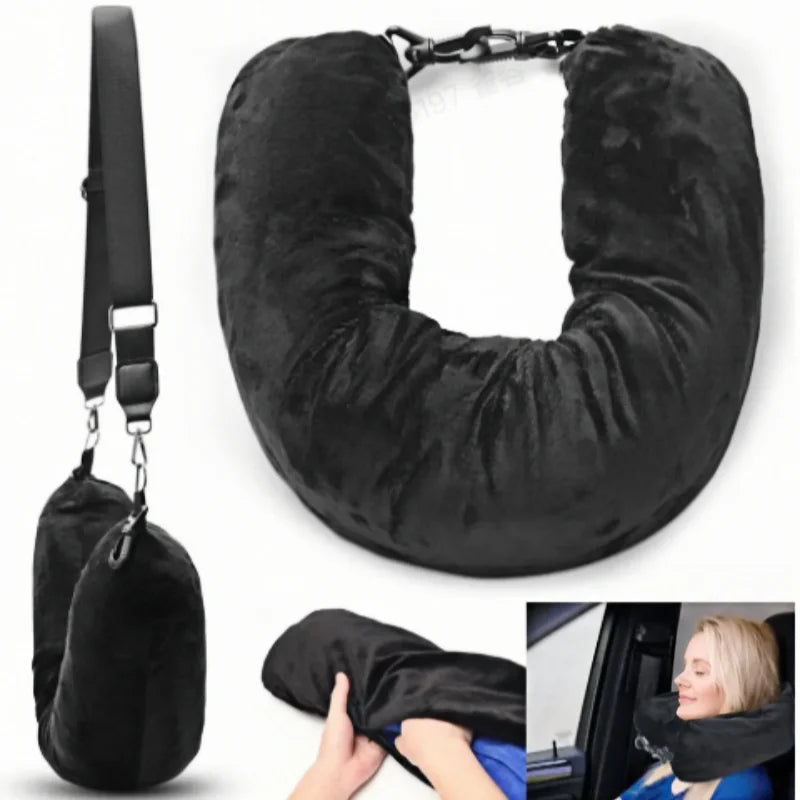 PackPillow™ Almohada de viaje para el cuello ✈️ — Rellena con ropa, ahorra espacio