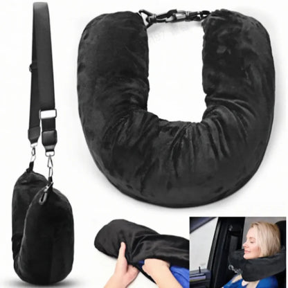 PackPillow™ Travel Neck Pillow ✈️ — Fill with Clothes, Save Space