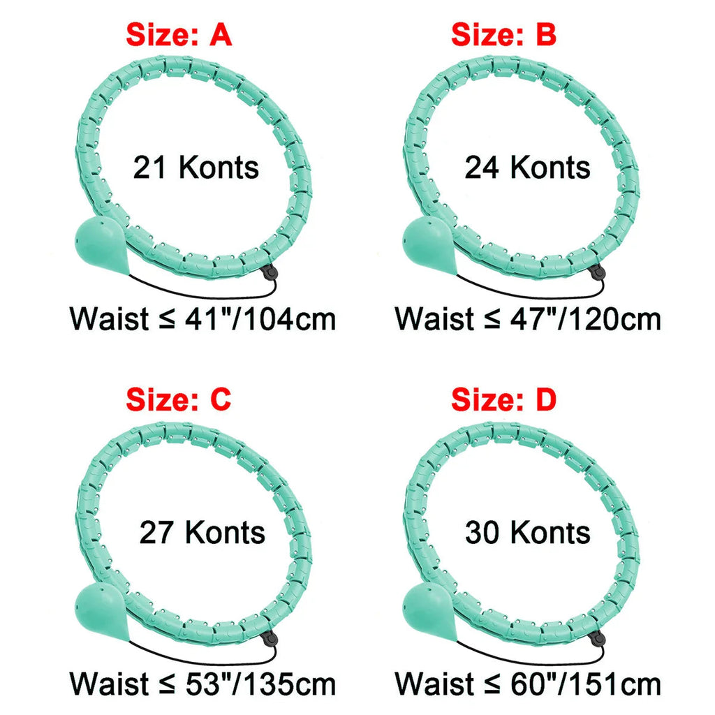 Weighted Hula Hoop Weight Loss 2 in 1 Adjustable with Detachable Knots Jojonice Sport Store