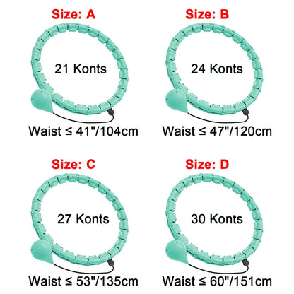 Weighted Hula Hoop Weight Loss 2 in 1 Adjustable with Detachable Knots Jojonice Sport Store