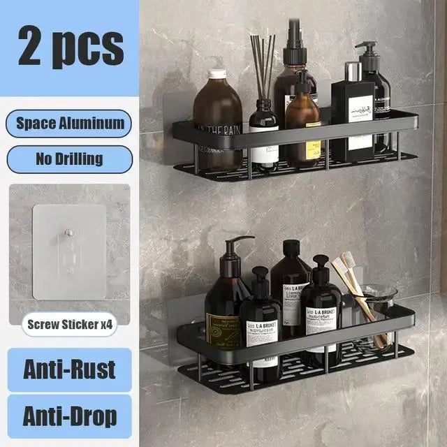 No Drill Wall Mounted Bathroom Shelf Shop1103677105 Store