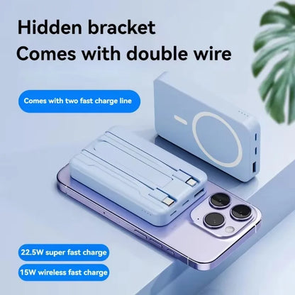 MagSafe Power Bank – 10000mAh Wireless Charger, Stays Put!