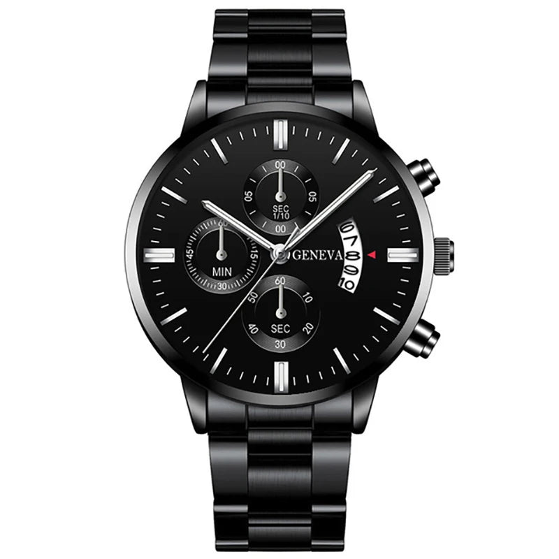 Fashion Men Stainless Steel Watch Luxury Calendar Quartz Men Watches Store