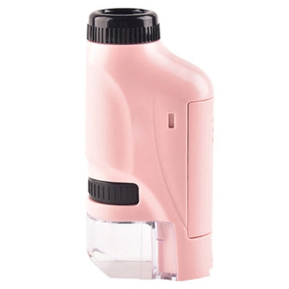 60-120x Pocket Microscope Battery Powered Handheld Mini Microscope with LED Light Portable High Definition Children JZ Local Warehouse Store