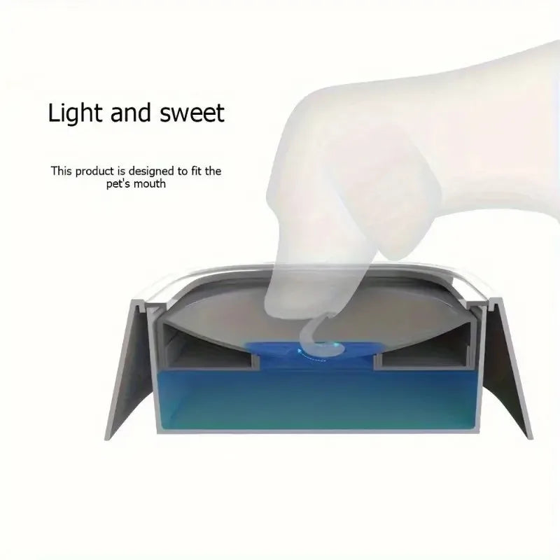 Spill-Proof Pet Water Bowl with Non-Slip Base, Floating Filter, Clear Design for Dogs & Cats, Indoor/Outdoor Use, Portable & Dur