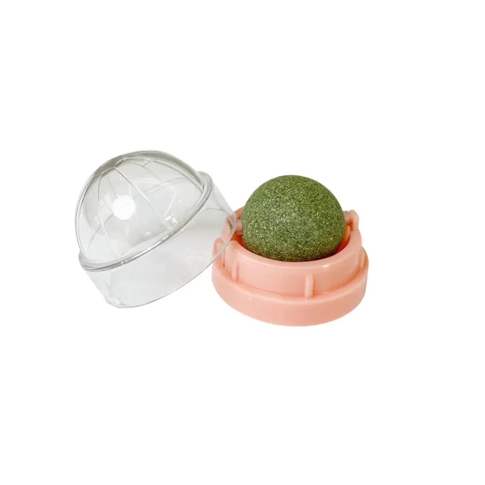 Natural Catnip Cat Wall Stick-on Ball Toy Scratchers Treats Healthy Natural Removes Balls to Promote Digestion Cat Grass Snack Hachi Pet Store