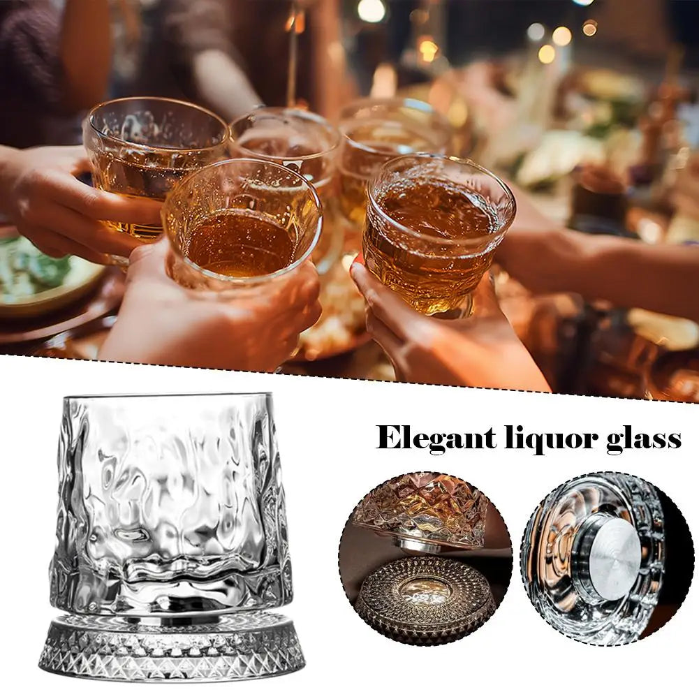 SpinSip™ Whiskey Glass 🥃✨ — Smooth Swirl, Rich Flavor
