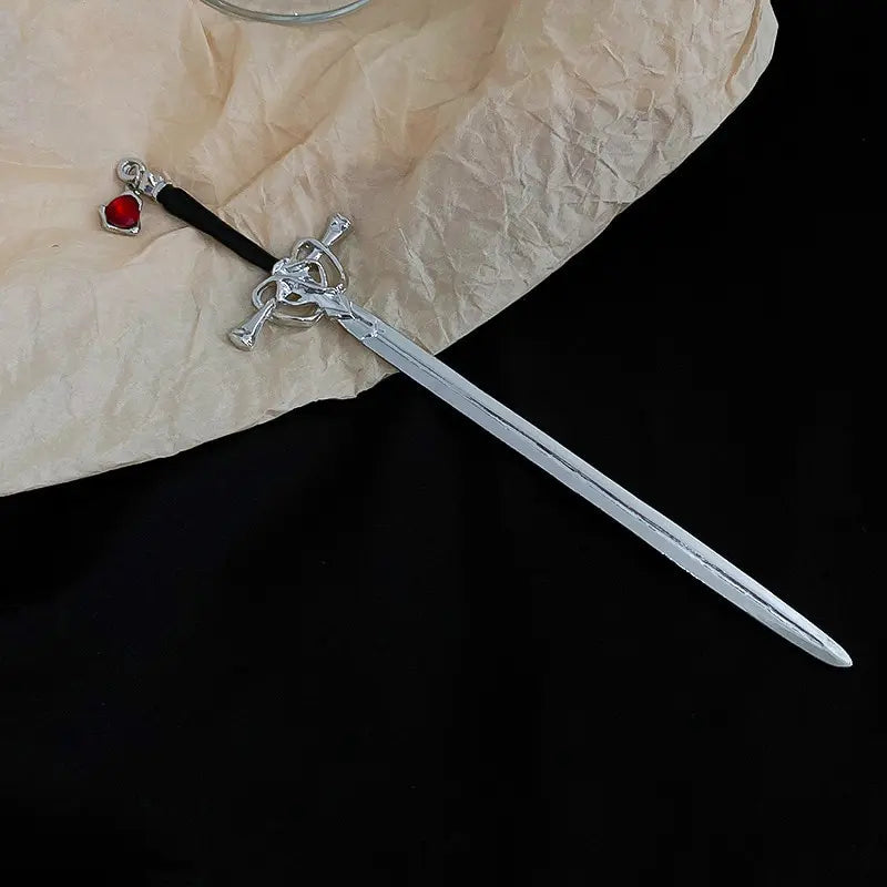 Sword Hairpin Headdress For Women Girls Chinese Style Vintage Hair Sticks DIY Hairstyle Ponytail Holder Hair Accessories Jewelry Stone's Store
