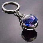 12 Constellation Keychain with Luminous Time Stone Pendant - Creative Fashion Accessory Gift Shop1103314747 Store