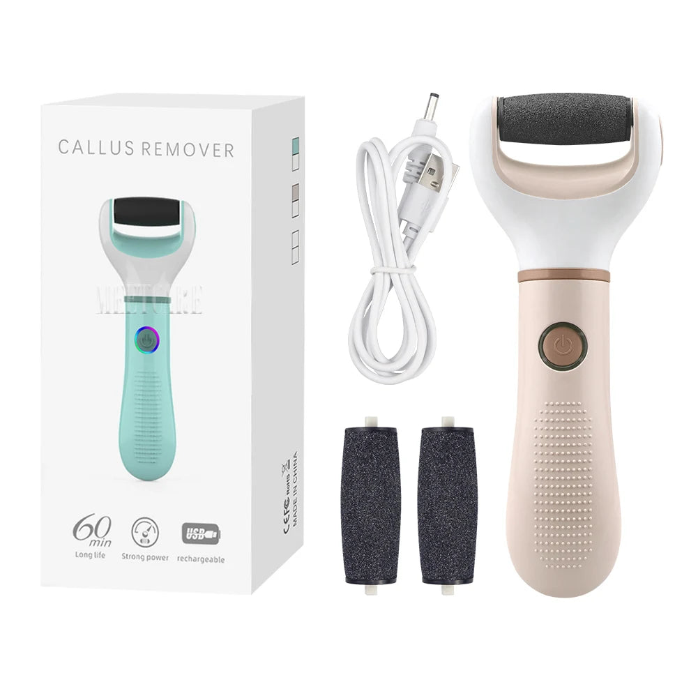 Pulidor Eléctrico Inalámbrico de Pies para Pedicura Quita Callos Piel Muerta Grietas - Eliminador de Piel Dura Recargable Impermeable Limpiador de Pies