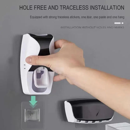 1Set Toothbrush Holder With Automatic Toothpaste Dispenser Wall AliExpress