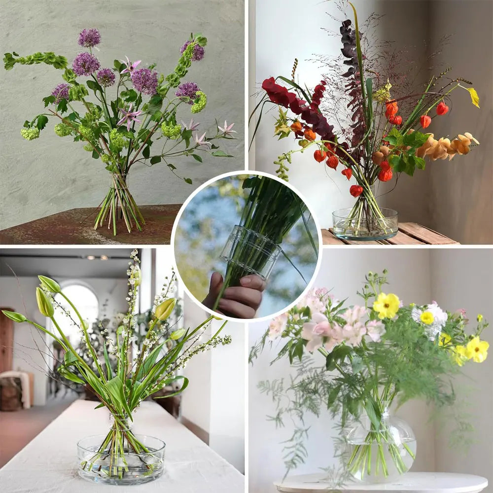 Ikebana Stem Holder for Vases, Bouquet Twister Flower Arrangement DIY Spiral Stem Holder Waterproof Sturdy Floral Arranger