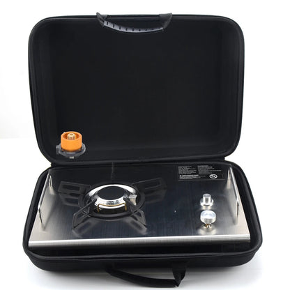 Portable IGT Wood Camping Table with Removable Gas Stove and BBQ Grill Stone's Store