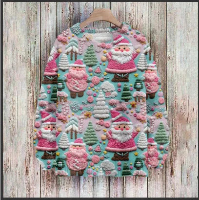 Autumn Winter Digital Printing Halloween Sweater Women Round Neck Party Club Knitwear Tops Casual Street Knit Jumpers Pullover