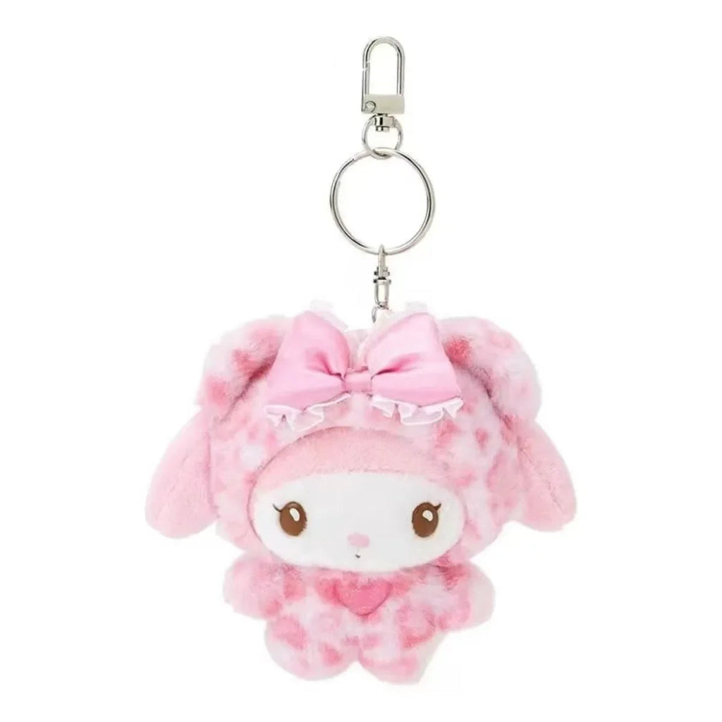 Sanrio Leopard Print Bear Series Hello Kitty Keychain Pendant Cartoon Kitty Cat Plush Doll Pendant Keychain Bag Decorations Gift Stone's Store