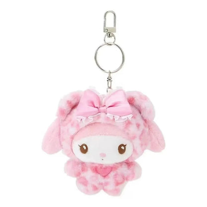 Sanrio Leopard Print Bear Series Hello Kitty Keychain Pendant Cartoon Kitty Cat Plush Doll Pendant Keychain Bag Decorations Gift Stone's Store