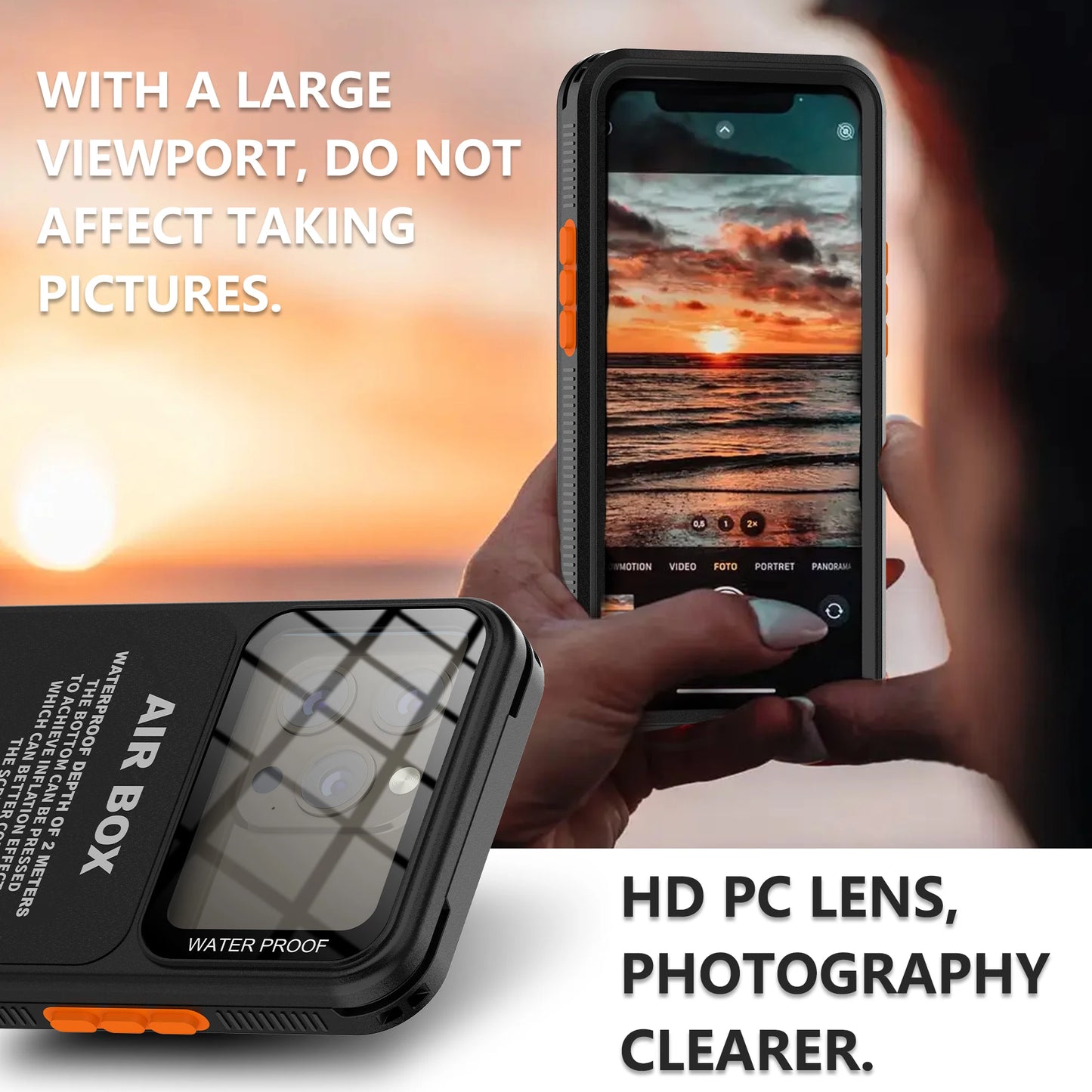 Outdoor Swimming Underwater Photography Universal Dropproof and Dustproof IP68 Waterproof Phone Case for iPhone16/15Pro/14/13/12