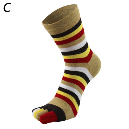 New Women Toe Socks Funny Five Fingers Socks Colorful Striped Printed  Rainbow Cotton Breathable Women's Short Socks Upgogo Store