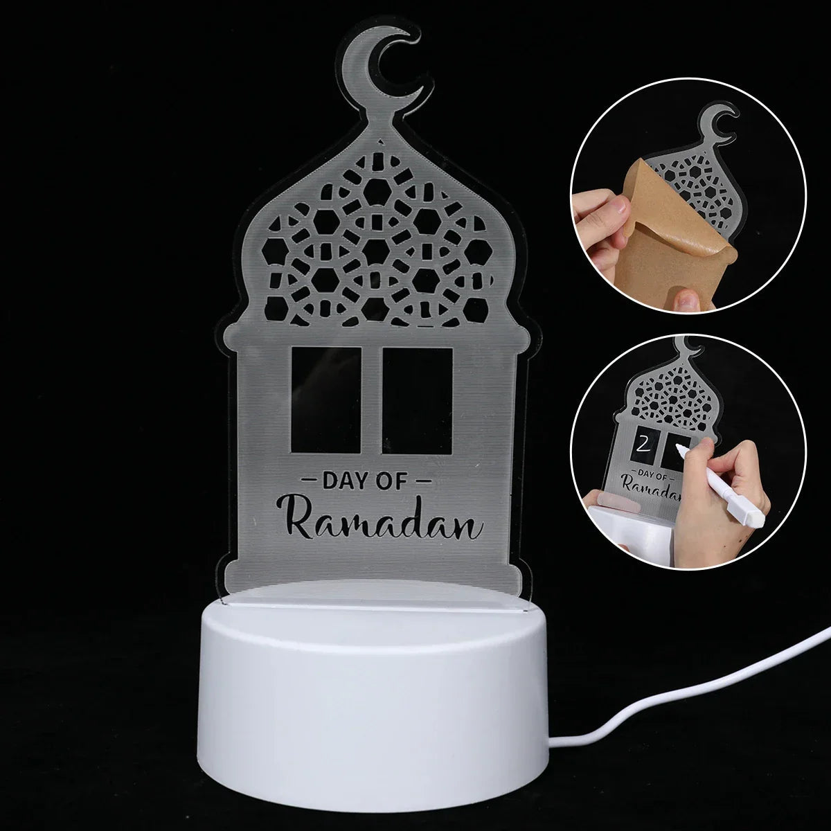 Lampe LED 3D Eid Mubarak Stone's Store