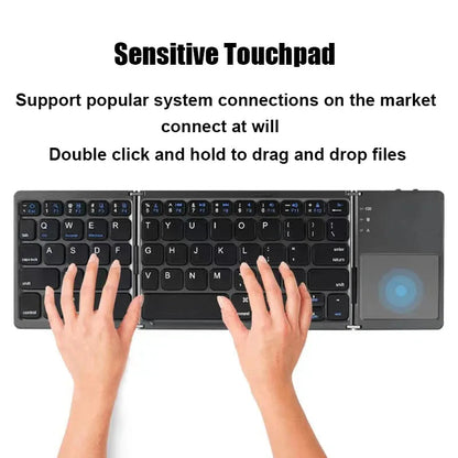 Wireless Folding Bluetooth Keyboard Ton-Top Store