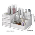 1pc White New Drawer Makeup Storage Box Dormitory Finishing Plastic Shelf Cosmetics Skin Care Dressing Table Desktop Stone's Store