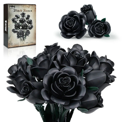 Eternal Elegance – Black Rose Block Bouquet BuildMoc moc Store