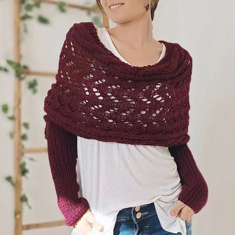 SnugStyle™ Knitted Shrug – Effortless Elegance