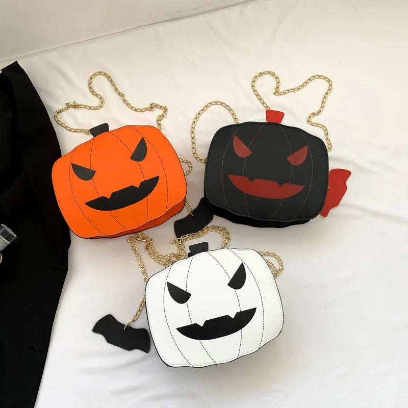 ‌2025 New Halloween Pumpkin Bag - Funny Cartoon Crossbody Chain Shoulder Bag Crossbody Chain Purse