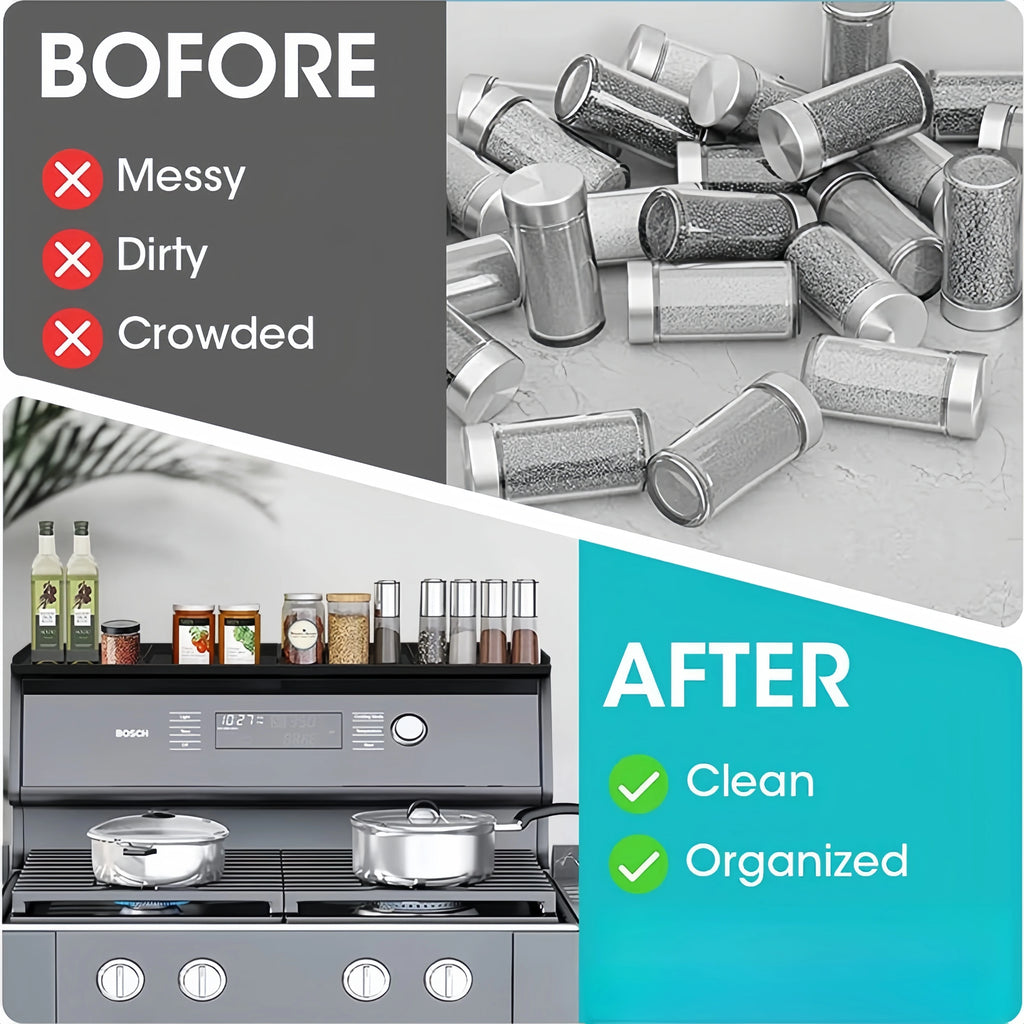 Space-Saving Magnetic Rack – Holds Spices, Utensils & More!