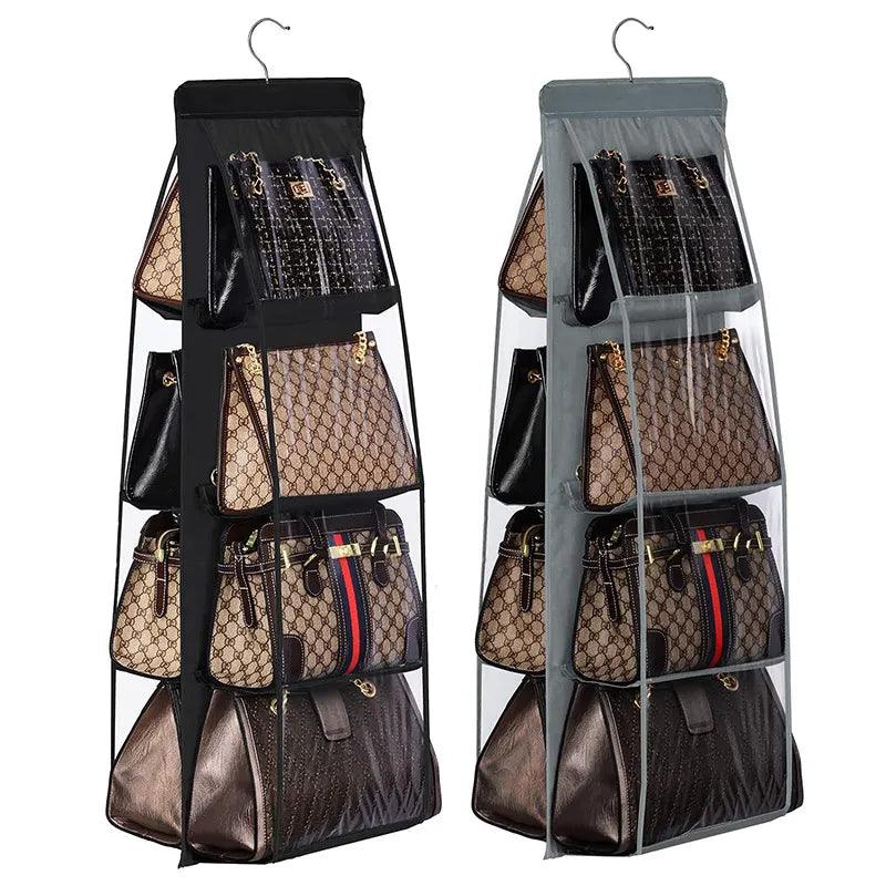 Premium Oxford Cloth Handbag Hanging Organizer - Multi-Compartment Closet Storage Solution for Purses, Bags, & Accessories Longjiama IT Store