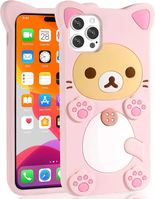 Rilakkuma Cat Bear For iPhone 16 15 14 13 12 11 Pro Max Xs XR 6 7 8 AliExpress