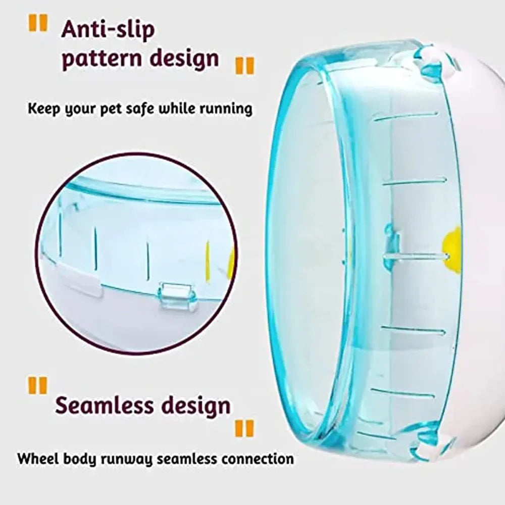 Silent Hamster Wheel - Exercise Wheel for Syrian Hamsters - Quiet Spinner Running Wheel for Small Animals - Pet Hamsters Exercise Wheel Toy Life In Yongshang Store