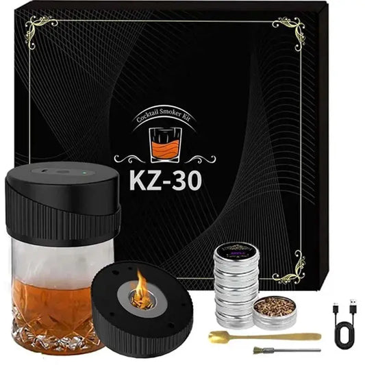 Electric Whiskey Smoker Kit With 6 Wood Chips Rechargeable Cocktail Smoker Kit Built In Lighter No Butane Needed Customized Gift KYU ACGN Store