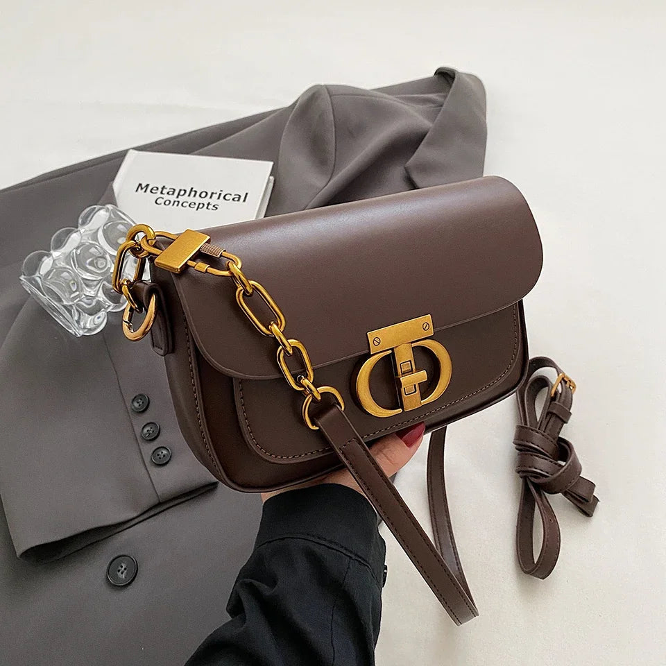 Vintage Baguette Crossbody Bag Stone's Store