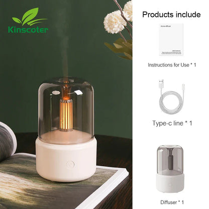 KINSCOTER Portable Mini Aroma Diffuser USB Air Humidifier Essential Oil Night Light Cold Mist Maker Sprayer for Home Gift HUMI Store