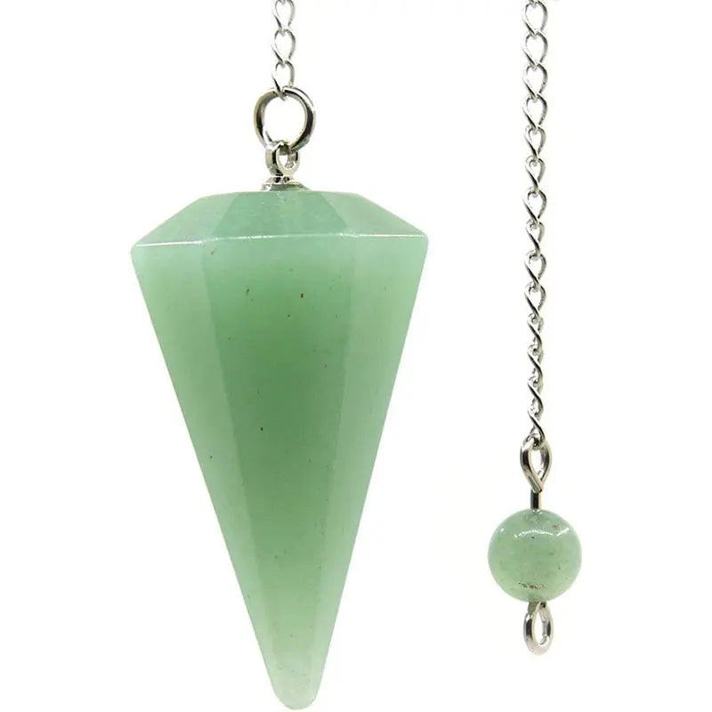 Natural Stone Quartz Agates Pendant Reiki Healing Cone Amethyst Charm Pendulum Pendants For Divination Dowsing Reiki Crystals