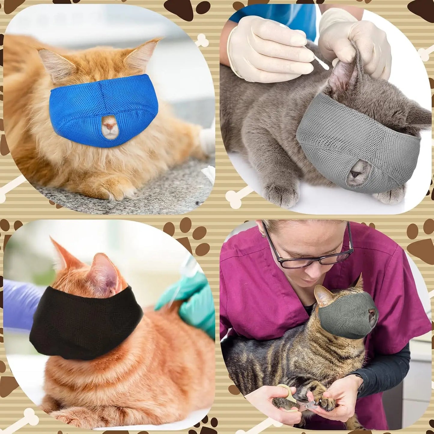 Breathable Cat Muzzle – Stress-Free Grooming & Vet Visits!