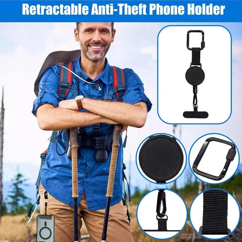 Retractable Phone Leash – Anti-Theft & Hands-Free Convenience!