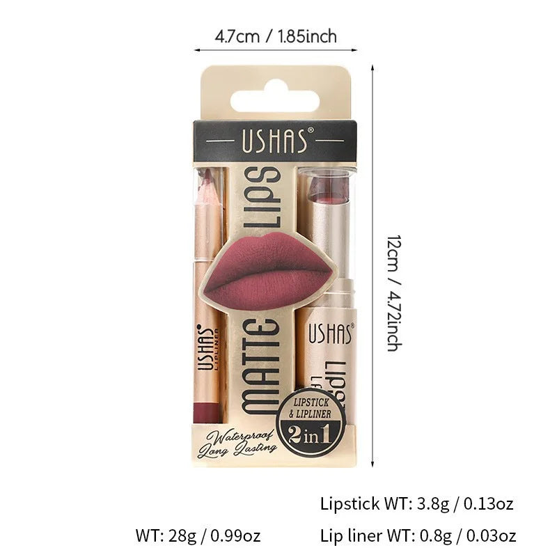 12 Color Lip Liner + LIPSTICK Set Stone's Store