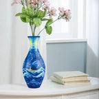 3D Puzzle Vase Blue and White Porcelain Design Made ABS Home