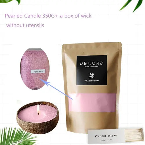 Arena de cera rosa Perlas flotantes para velas materiales de bricolaje Granulado de color