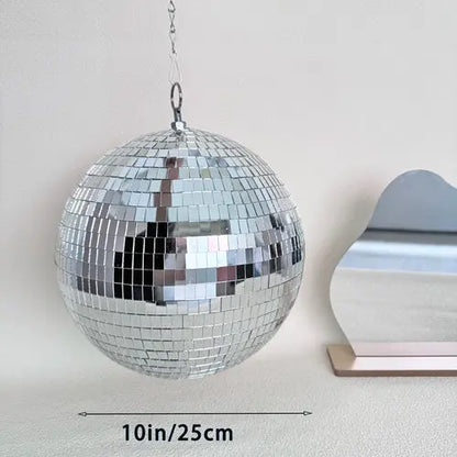 Mirror Disco Ball Decor Hanging Disco Home Decor Rotating Glass Ball AliExpress
