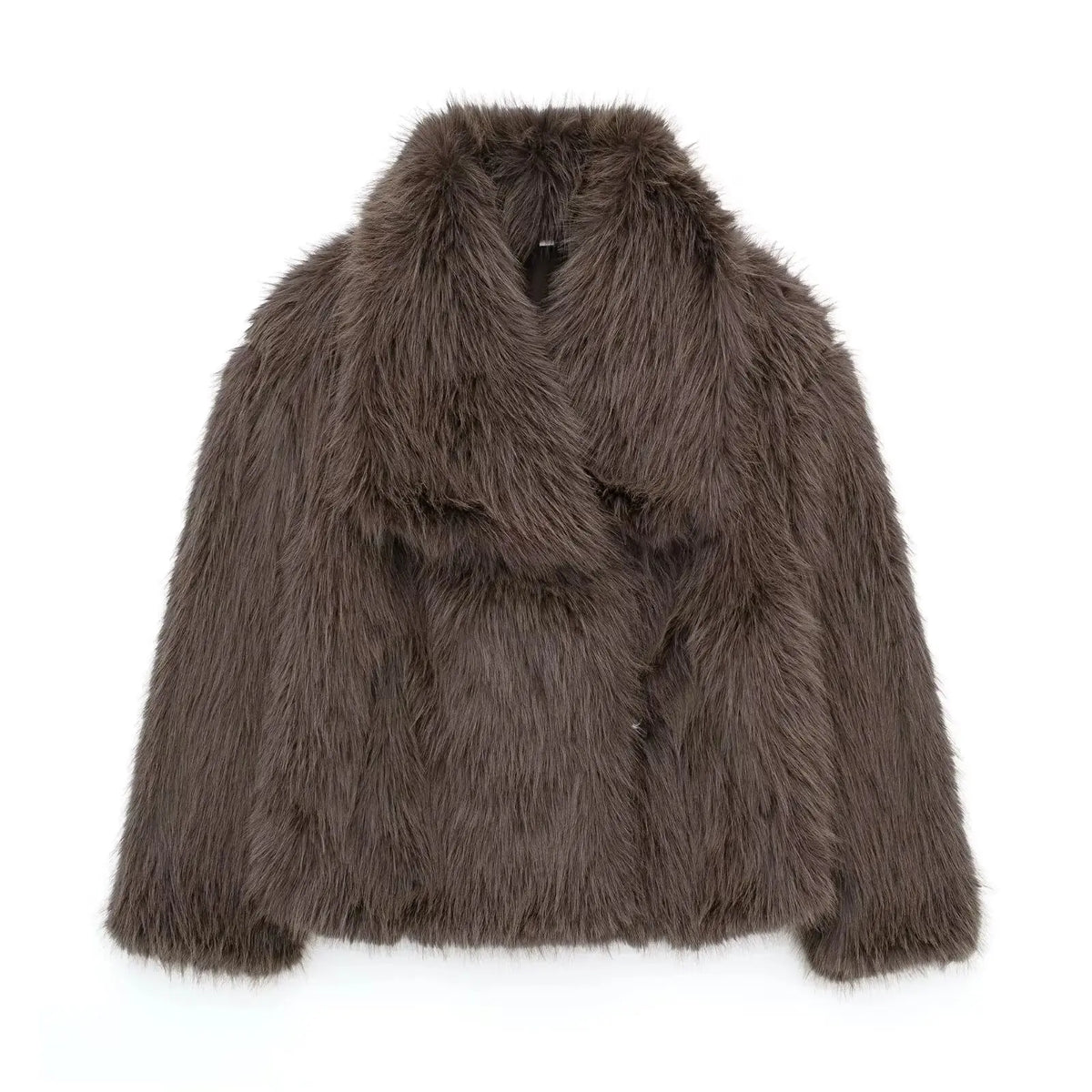 Women's Fashion Cropped Faux Fur Jacket Stone's Store