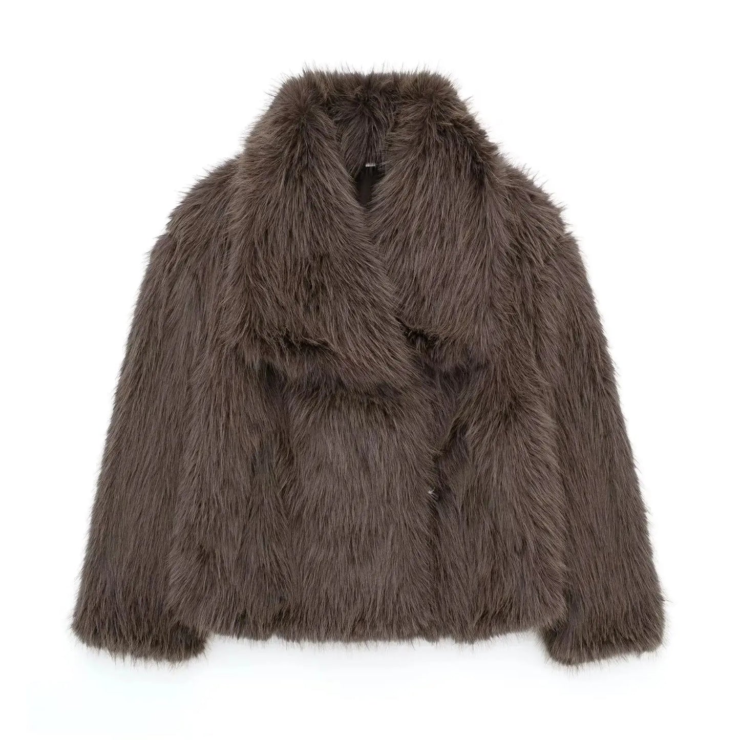 Women's Fashion Cropped Faux Fur Jacket Stone's Store
