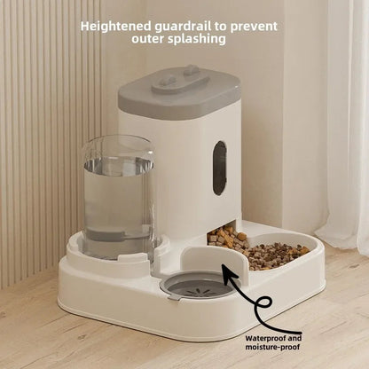 Automatic Feeder Cat Dog Food Bowl With Water Fountain Pet Large Capacity Raised Stand Dish Bowl For Cat Drinker Accessories AliFree Day Store