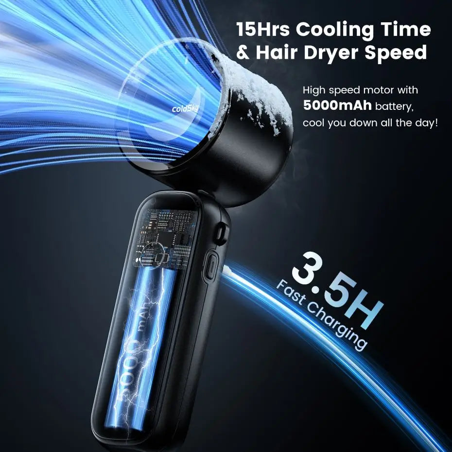 Cool Blast: Handheld Turbo Fan for Instant Relief
