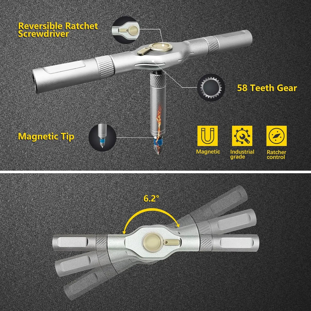 Pocket-Sized Powerhouse – 24 Tools in 1 Magnetic Screwdriver!