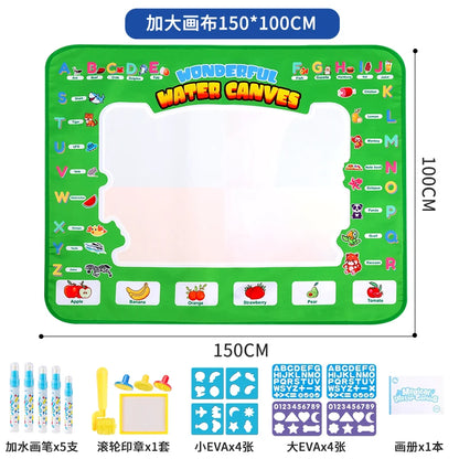 150X100cm Magic Water Canvas Graffiti Drawing Board Repeatedly Doodle Water Painting Carpet  Reusable Drawing Mat Kids Toy Gift